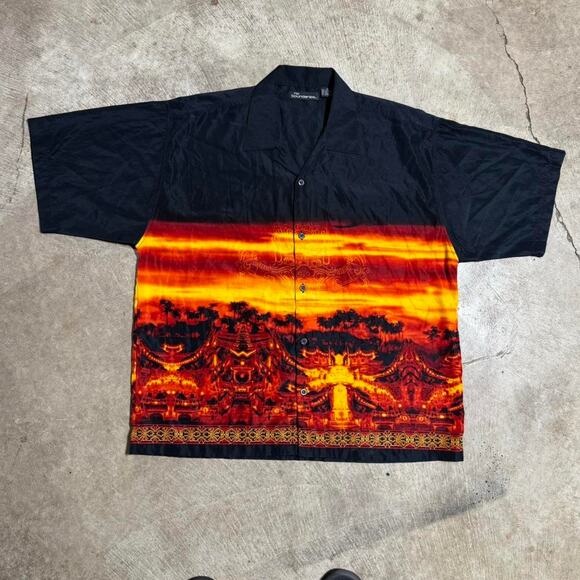 Vintage VTG Y2K No Boundaries Short Sleeve Button Down Shirt - Picture 1 of 8